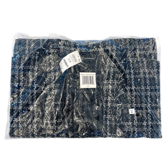 INC INTERNATIONAL CONCEPTS Two-Tone Contrast Tweed Kimono Black NWT - Picture 2 of 2